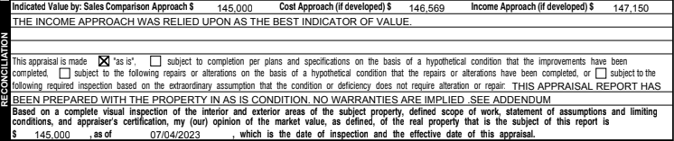 how to read an appraisal - reconciliation